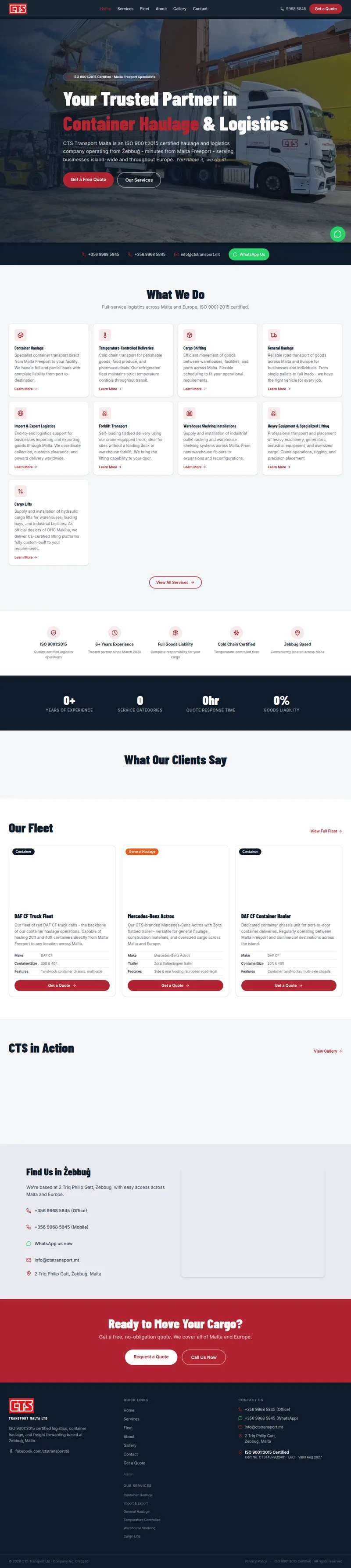 CTS Transport website